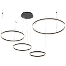 Светильник подвесной светодиодный Planetary 4xLED 134Вт, размер 80x80x30-130 см, цвет чёрный