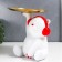 Souvenir Polystone stand "White Bear in red headphones" d = 17 cm 18x12x15.5 cm