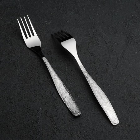 Dining room "Uralochka", h = 19.5 cm, thickness 2 mm, silver color