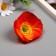 Budon on the leg for decoration "Orange orebeckia" 6.5x6.5 cm