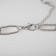 Piece "chain" pin in pearls, white color in silver, l = 45 cm