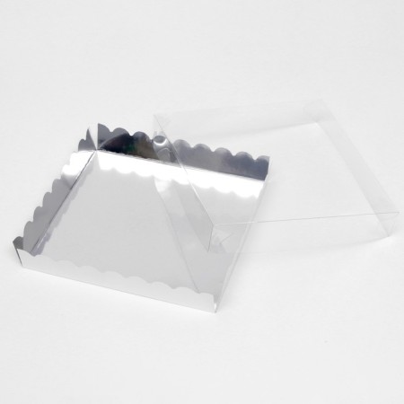 Box for cookies, silver, 18 x 18 x 3 cm-5