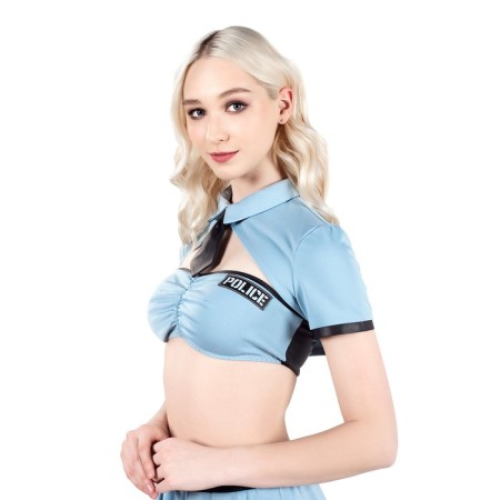 The upper part of the Police costume, Pecado BDSM, top, jacket, tie, blue, 40-3