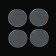 Furniture round tundra, d = 70 mm, 4 pcs, transparent