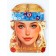 Carnival bandage "Maryushka", rr 50-58 cm, blue