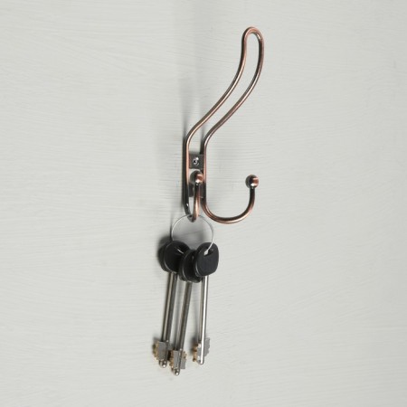 Hook furniture tundra TKT002, three -rod, copper, 4 pcs TMP-1