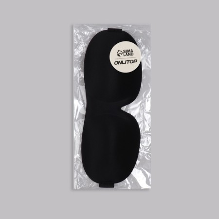 3D sleep mask, on Velcro, 22.5 × 9 cm, black color-6