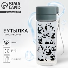A water bottle with a panda suspension, 600 ml