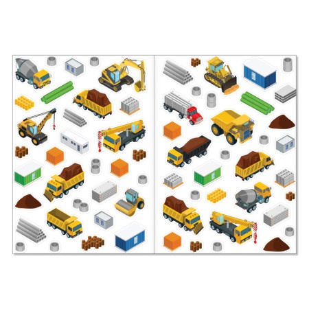 Stickers reusable "Construction", A4 format-2