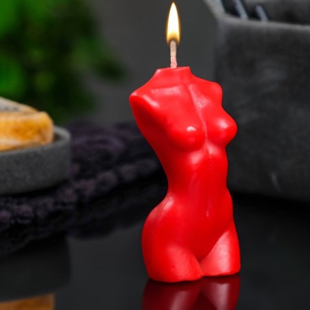 Figure candle "Women's Body No. 1" Red, 9cm