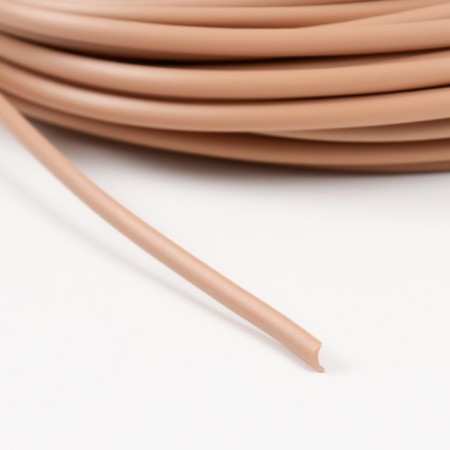 Smooth artificial rattan 6 mm 100 m half a pipe (beige)-3