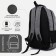 Male backpack on a zipper, 2 outer pockets, color gray color