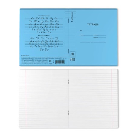 A notebook of 18 sheets in the Erichkrause line CoverPro "Vivid", plastic cover, offset unit, blue-1