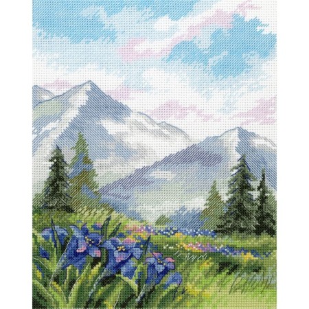 Embroidery set "Walk to the mountains" 20 × 16 cm