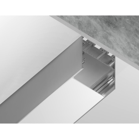 Profile aluminum overhead/suspended ambrella Illumination Profile System, GP3050AL, 2000x45x42 mm, silver color, matte dial-3