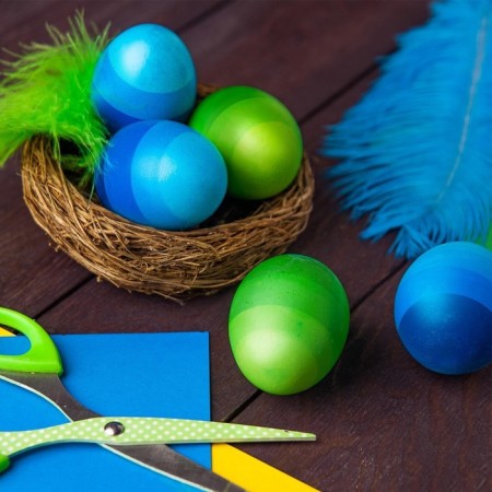 A set for decorating eggs with liquid dyes "Rainbow gradient", 11x16 cm-7