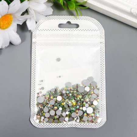 Decor for creativity Glass "Rhubates truncated cone. White chameleon" d = 1.5-6.5mm nr 1000 pcs 74595-2