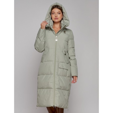Coat insulated winter female, size 42, green color-4