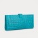 Women's wallet on the button, turquoise color