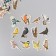 Stickers for creativity "City and forest birds" embossing gold set 48 pcs 9x7x0.8 cm