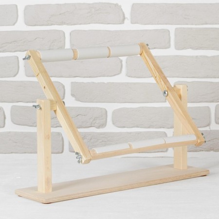 Fig a heels for embroidery, 30 × 30 cm, with a stand, color light wood-1