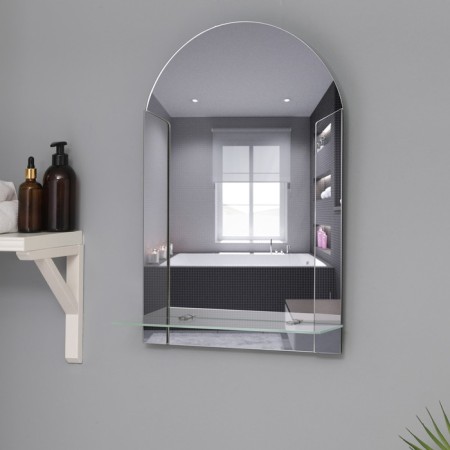 Lime mirror, wall, with a shelf, 39 × 58 cm
