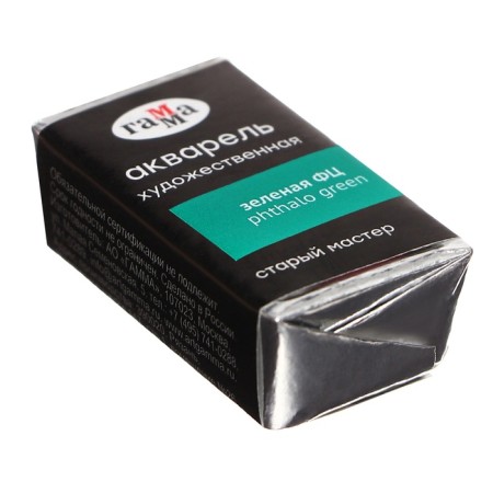 A watercolor art in a cuvette 2.6 ml, Gamma "Old Master", Green FC, 200521503-1