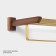 Shelf with a holder for towels Stölz Hölzern Premiere, walnut wood, aluminum
