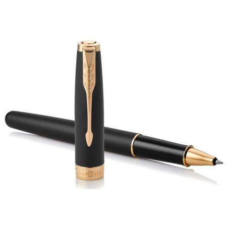 Parker Sonnet Core T528 Matte Black GT F 0.5 mm, brass body, black ink (1931518)-1