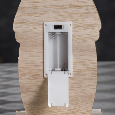 LED figure "Snowman" 11 × 30 × 5 cm, wood, batteries AAAX2 (not complete), glow warm white-2
