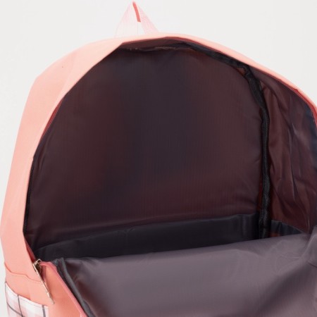 Set of a backpack with a zipper, chover, bag, cosmetic bag, peach color-6
