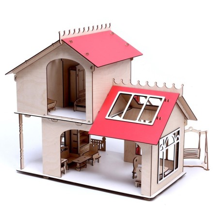 Puppet house, with furniture "country cottage"-5