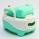 Children's pot "Raccoon", white/green color