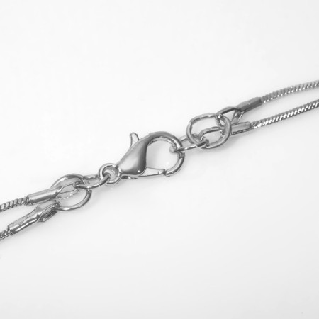 Pendant "chain" totem, edges, color silver, 70 cm-2