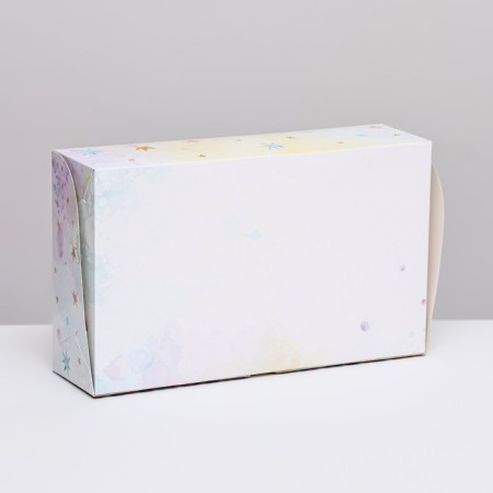 Folding box with a window for marshmallows "Festive candles", 25 x 15 x 7 cm-2
