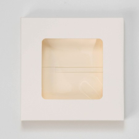 Chocolate box, confectionery packaging, “with love”, with a window, 10.2 x 1.4 x 10.2 cm-3