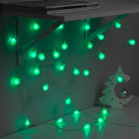 Garland “thread” 5 m with nozzles “Green Hedgehogs”, IP20, Transparent Thread, 30 LED, Green Glows, 8 modes, 220 V-2