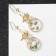 Earrings Assorted "stained glass" in a circle, colored in gold