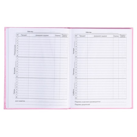 Diary for grades 5-11, "cat", solid cover 7BC, glossy lamination, 48 sheets-4