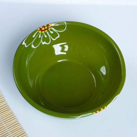 Big Pskovskaya bowl 0.8l / 7.3x18.5cm, chamomile Green-1