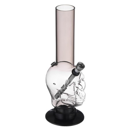 Bong, H-25 cm, "skull", acrylic, black