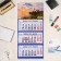 Quarterly calendar, trio "Nature - 4" 2025, 69 x 31 cm