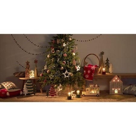Knitted pillow with New Year's pattern Festive Penguins New Year Essential, size 45x45 cm 1026183-1