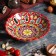 Rishtan ceramics "Flowers", 23 cm, red fruit