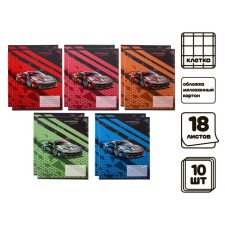 A set of notebooks of 10 pieces, 18 sheets in a cage, calligrata 