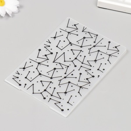 Embosing stencil plastic "Constellation" 15x10 cm-1