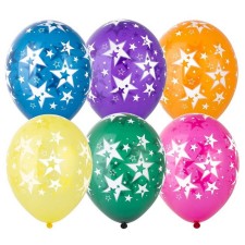 Shar Latex 14 “Big Stars”, crystal, set 25 pcs., Mix color