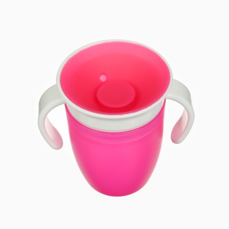 Drunker - children's training “360”, 240 ml., With handles, pink color-4