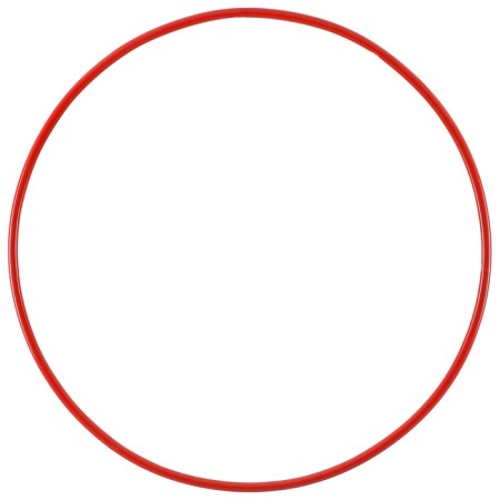 The hoop is gymnastic, aluminum, d = 75 cm, the color of mix-5