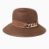 Women's hat with a minku chain color brown, size 56-58